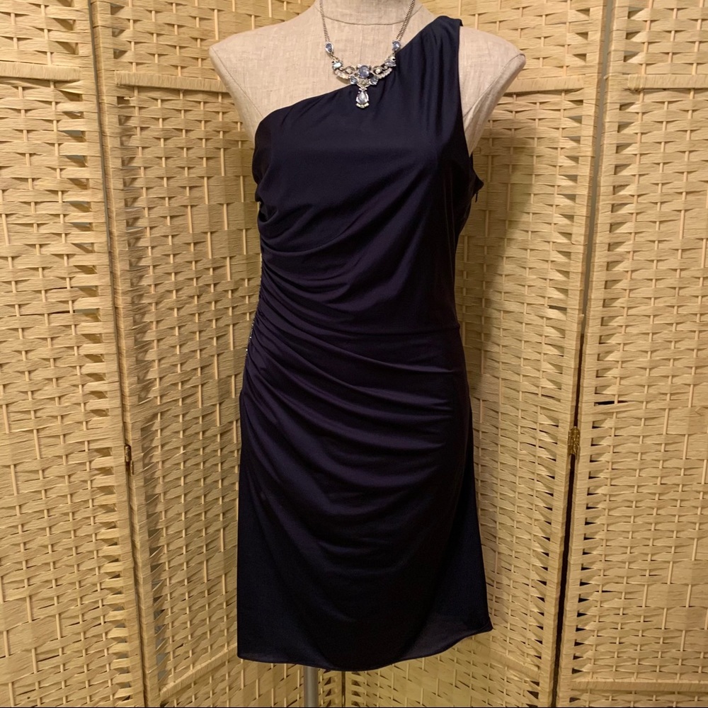 Navy blue, evening dress